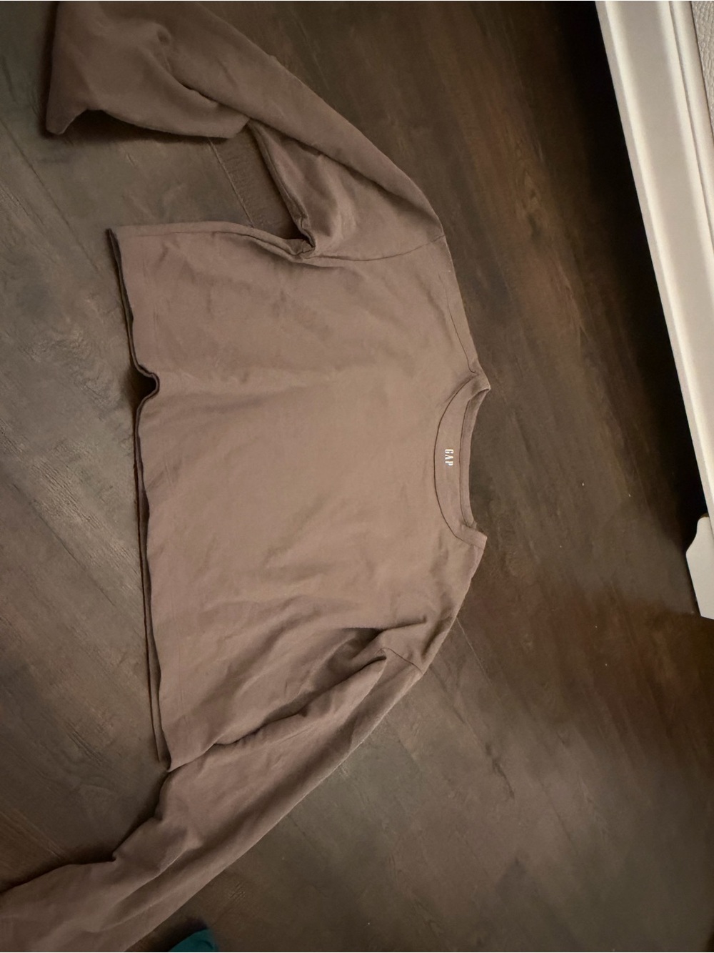 GAP Brown Long Sleeve Crewneck Top